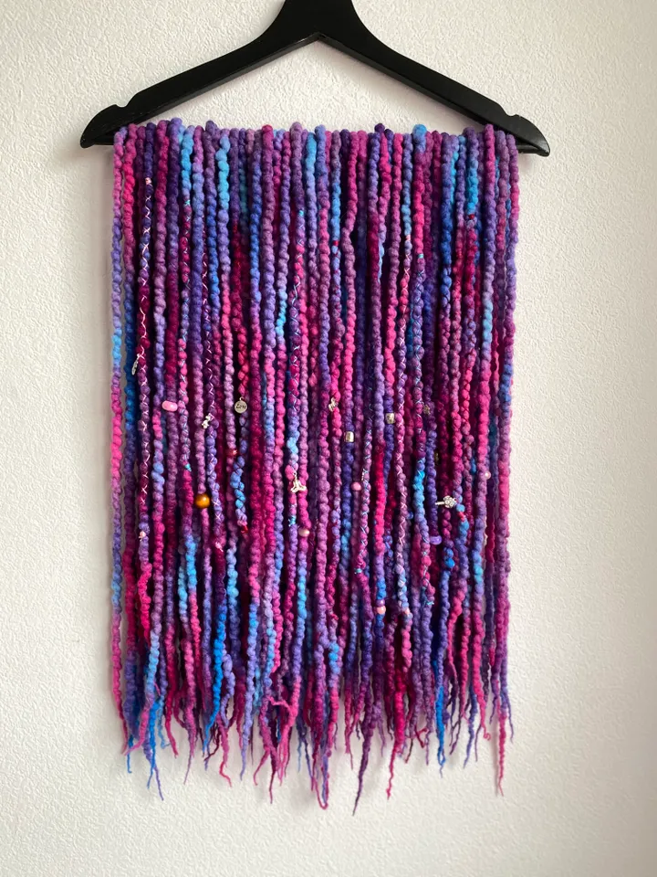 Purple blue pink Wool Double Ended dreads π Ready to Ship