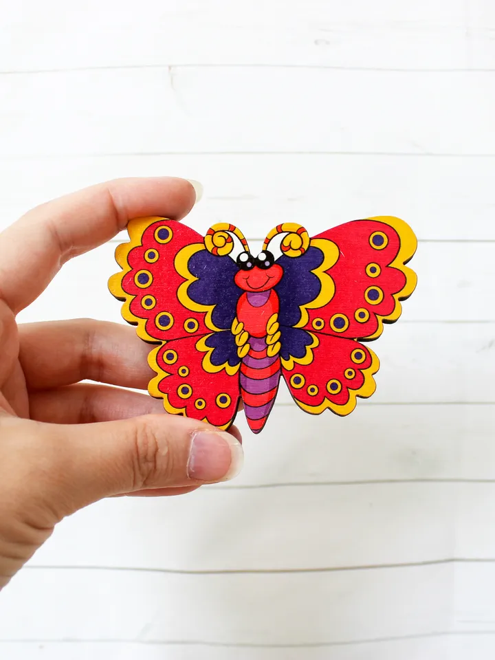 Wooden Puzzle - insect, bug, Montessori toddler learning toy for 2 3 4 5 year