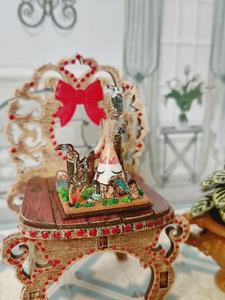 Indian village. Puppet miniature.1:12 scale.