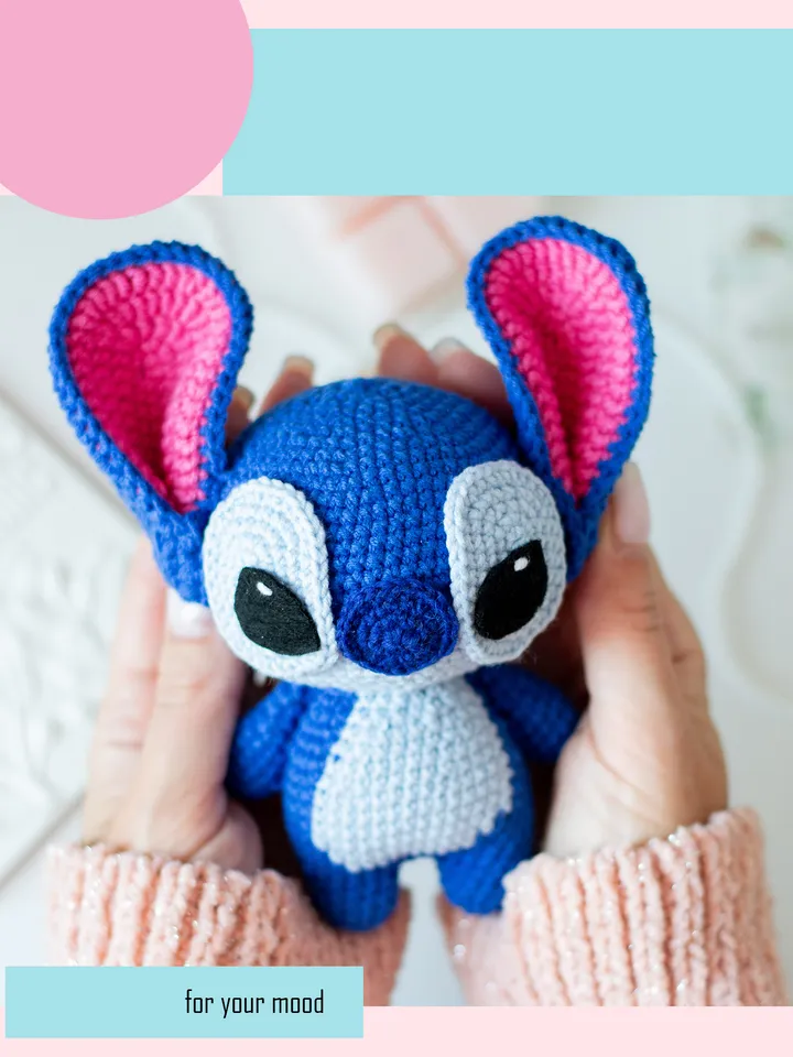 Stitch Crochet pattern amigurumi Monster for beginners in ENG