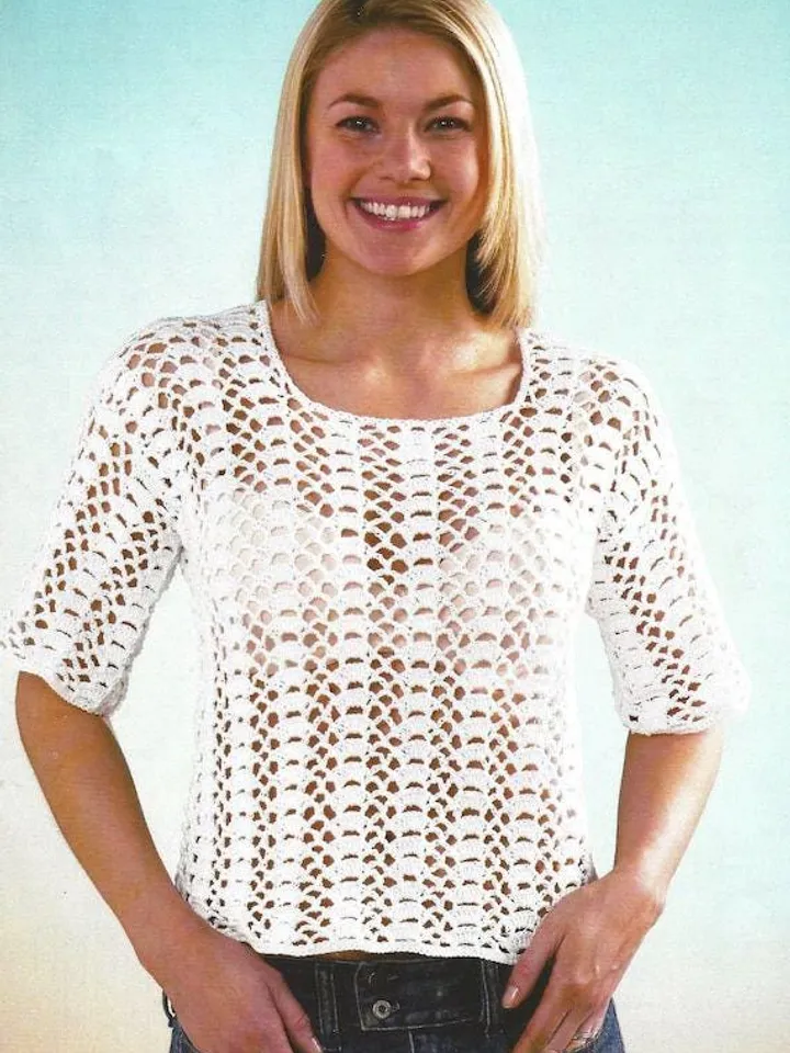 crochet pattern top , crochet pattern women lace top, Crochet Summer top PDF instant download