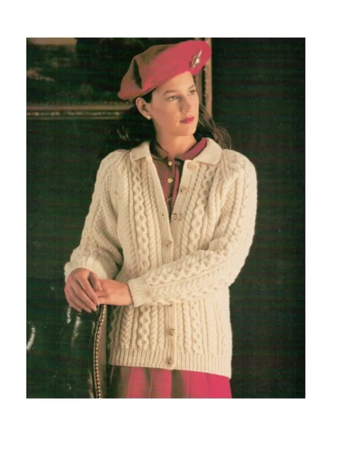 Aran cardigan, knitting cardigan, women cardigan, easy cardigan pdf