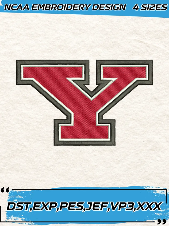 Youngstown State Penguins Embroidery Designs,NCAA Logo Embroidery Design,Machine Embroidery Design File,4 Sizes, Digital Download