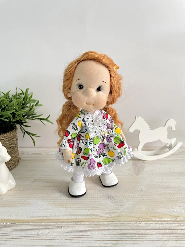 Handmade Textile Doll Art Doll Waldorf Doll Inspiration Birthday Gift for Girl