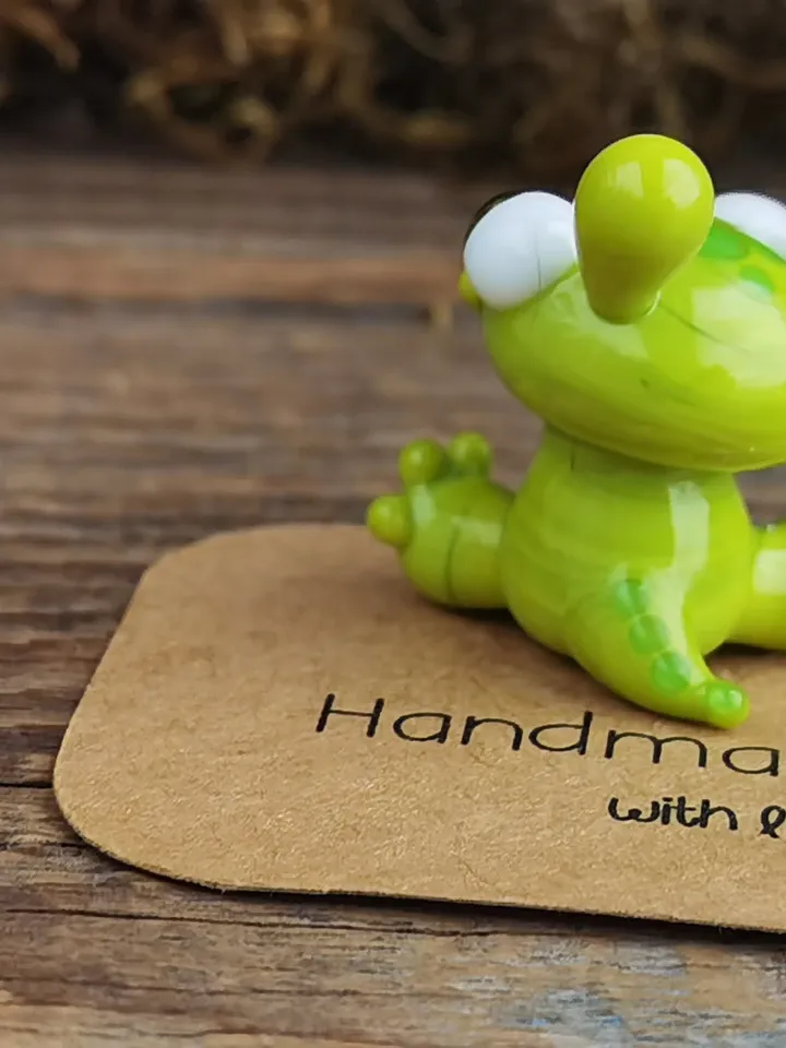 Tiny monster miniature, glass monster figurine, monster sculpture for terrarium decoration or fairy garden decor
