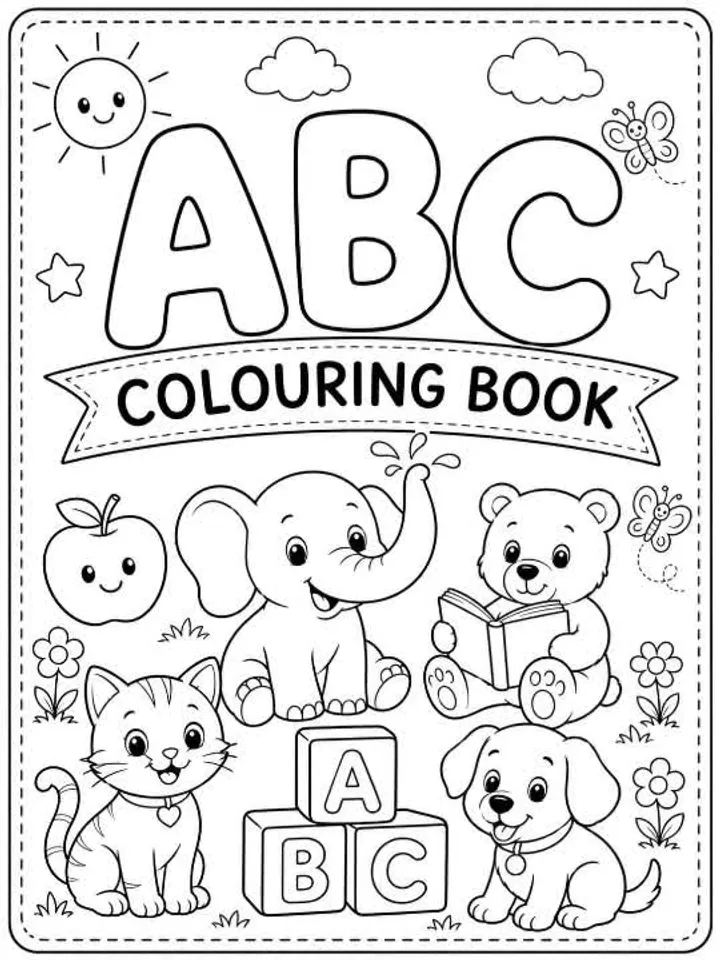 Baby Shower ABC Coloring Book