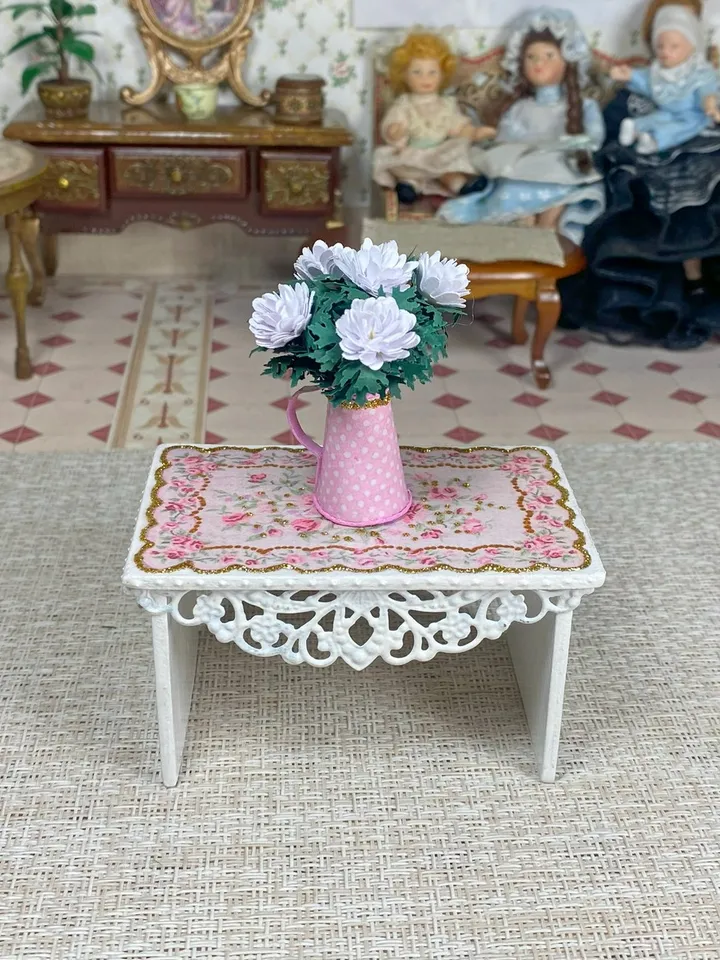 Dollhouse accessories. Flowers for doll. Furniture for doll. Handmade. 1:12.