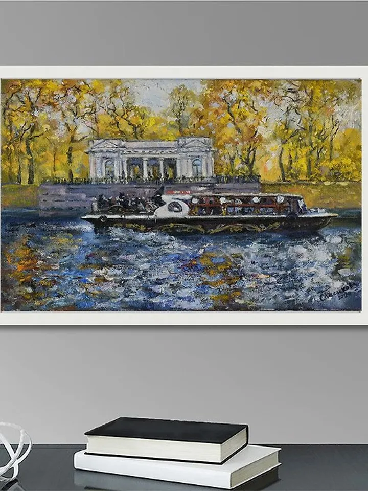 Petersburg Painting Cityscape Original Art Impressionism Art