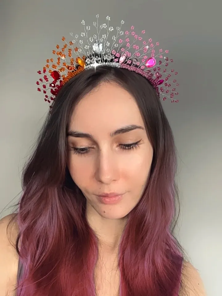 Flowers crown, Pride headpiece, Lesbian accessories, Pride jewelry, Lesbian jewelry, LGBT accessories, LGBTQ jewelry