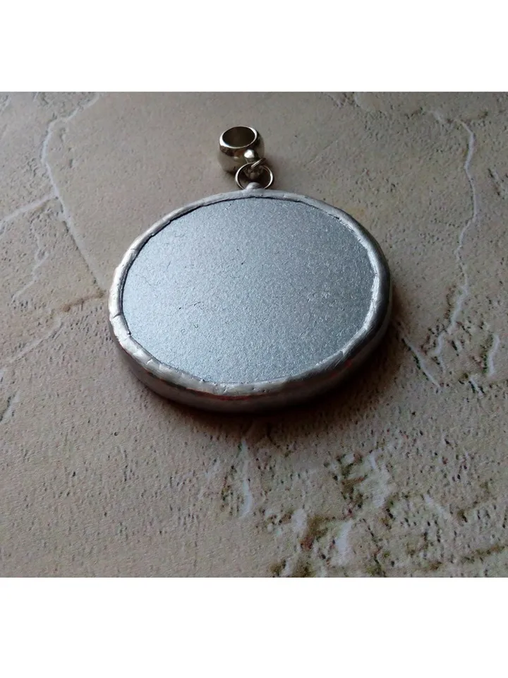 Mirror Pentagram pendant, pentacle necklace, mirror star, stained glass star, Halloween necklace, witchy aesthetic