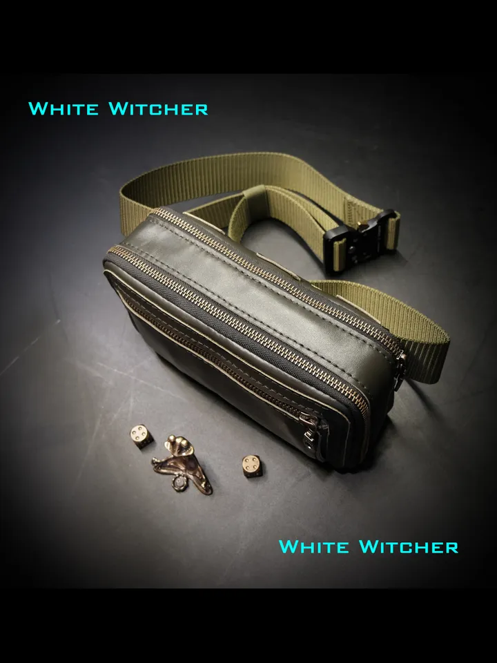 Zipper belt bag - leather pattern .BG34