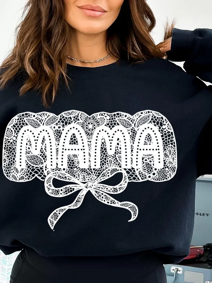 Lace Mama Coquette Png, Mama Png, Floral Mama Chinoiserie Png, Mama Varsity Png, Mothers Day Png, Gift for Mom, Lace Coquette Bow Png