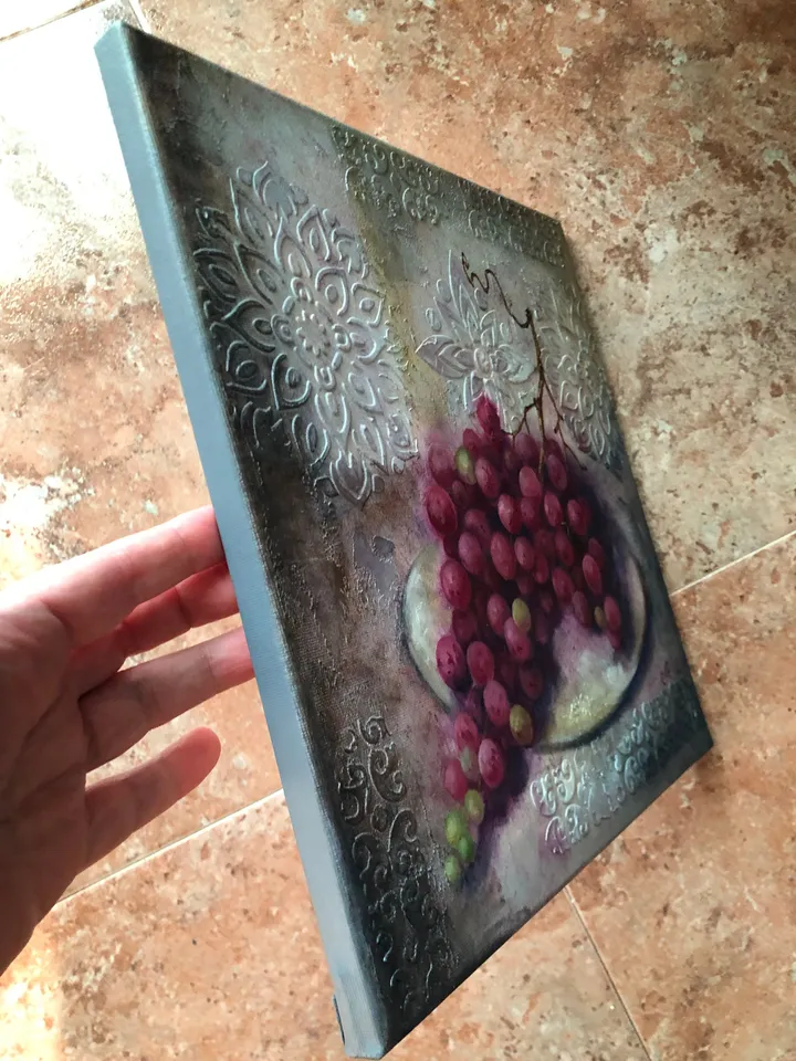 Grape Original Painting Oil Still life Fruits Artwork