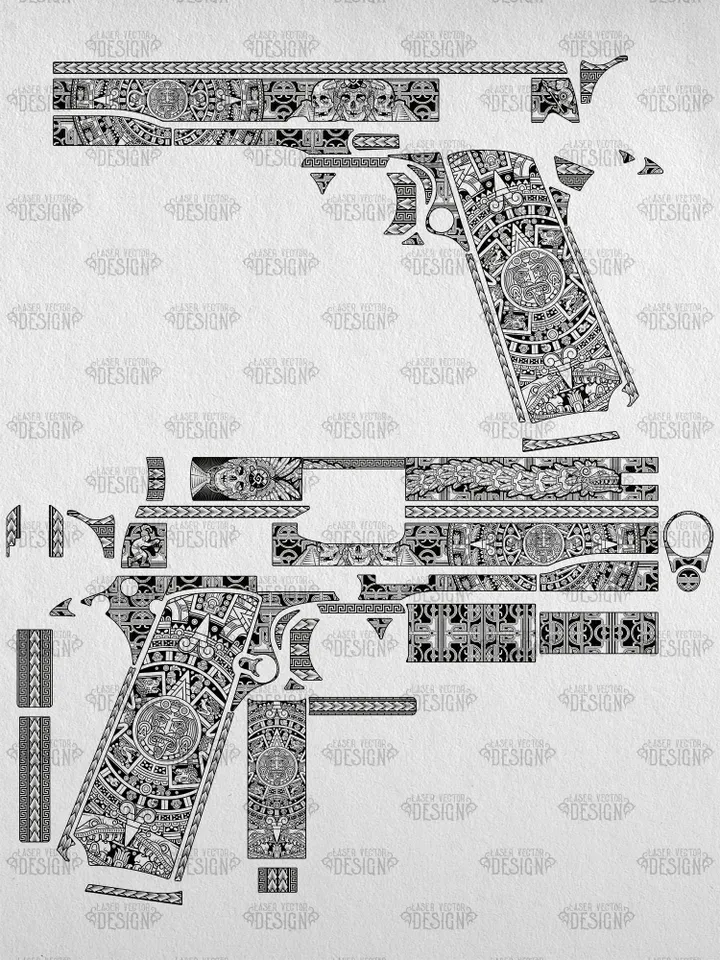 VECTOR DESIGN Rock Island Armory M1911-A1 FS Aztec calendar