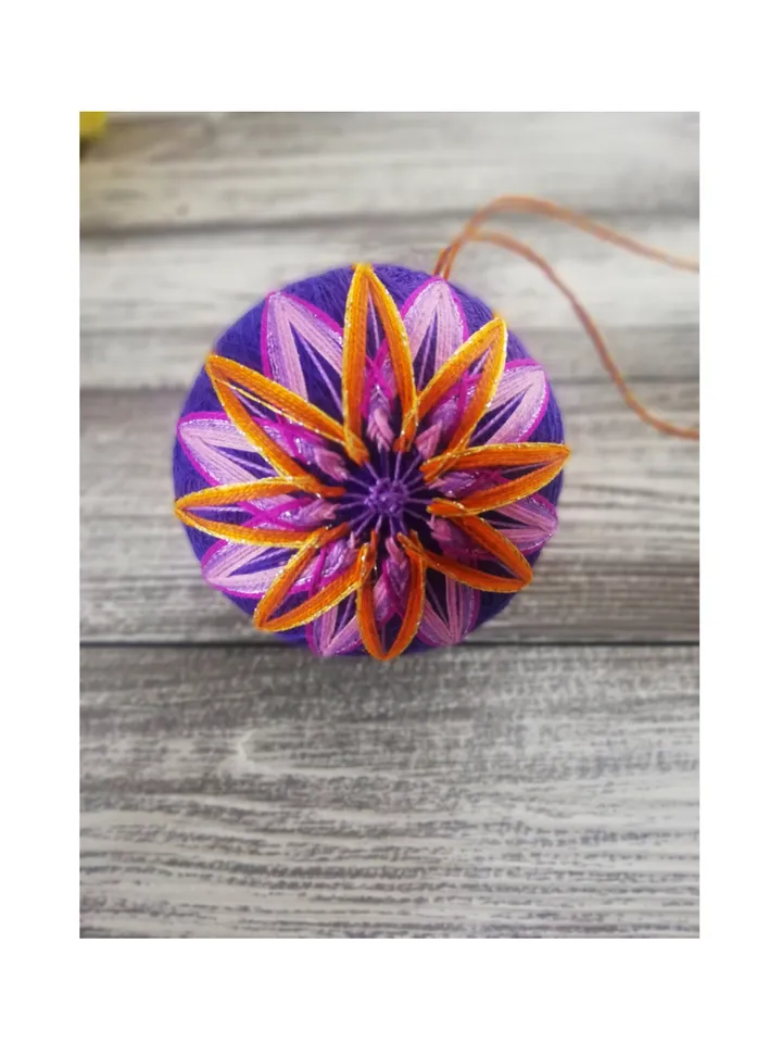 Temari ball Christmas tree toy