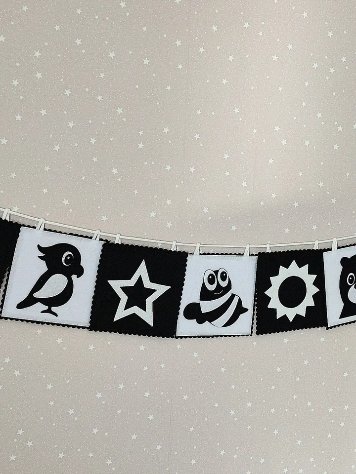 High Contrast quiet book pattern , Infant Stimulation Contrasting Pattern, Black and white felt cards for baby svg, Montessori newborn pdf