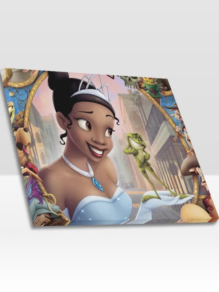 Princess and the Frog Frame Canvas Print, Wall Art Home Decor Poster
