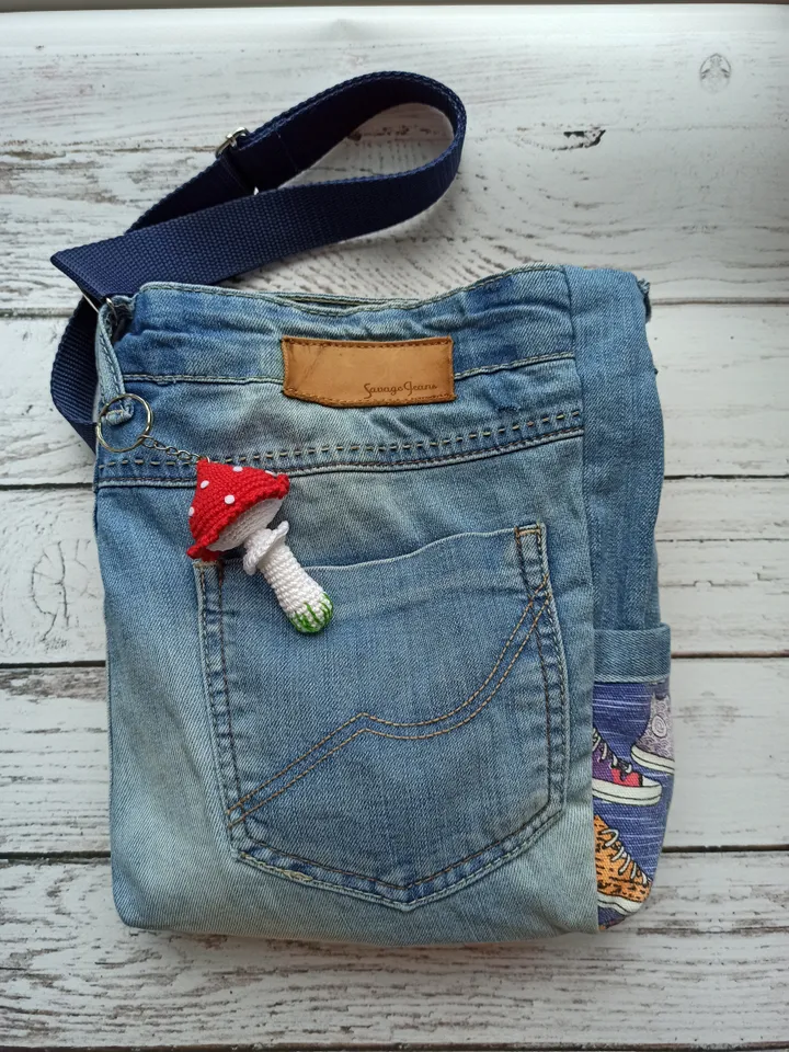 Crochet keychain mushroom, crochet car hanging