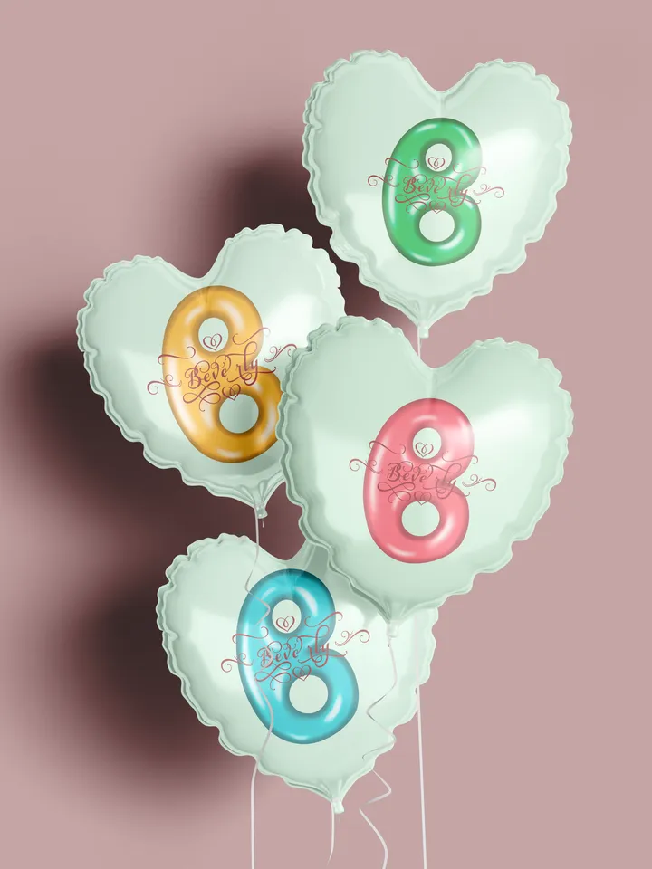 Beverly - name in Samantha style with bright letters, digital design