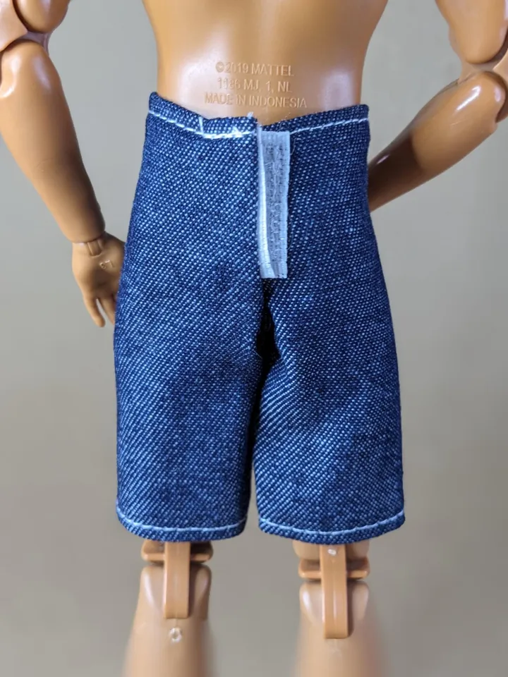Blue shorts for 12 inch fashion male dolls