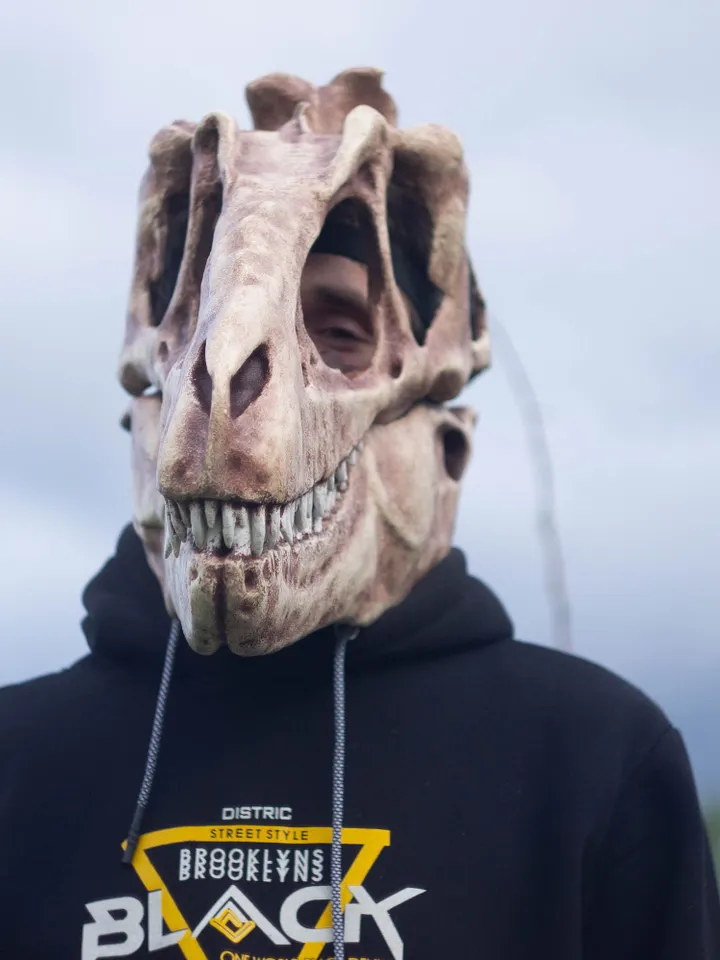 T-Rex Skull Mask, Dinosaur Skull, Tyrannosaurus Fossil Skull, tyrannosaurus rex, dinosaur mask, dino mask, resin mask, Horror Mask