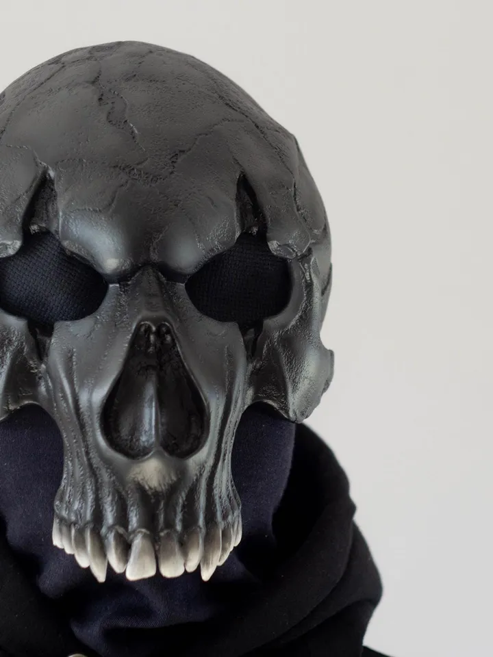 Black Balaclava mask, Monster mask, Demon Skull, Biker Mask, Halloween Mask Scary, Custom Cosplay Mask, Creepy Mask