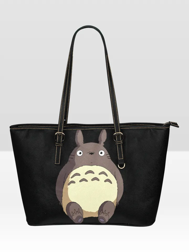 Totoro Leather Tote Bag