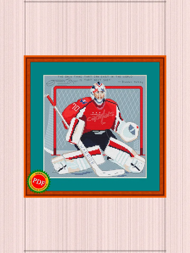 Goalie Cross Stitch Pattern | Goaltender | Hockey Goalie