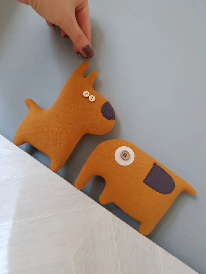 Dog sewing pattern PDF, rag doll tutorial in English, stuffed animal sewing diy