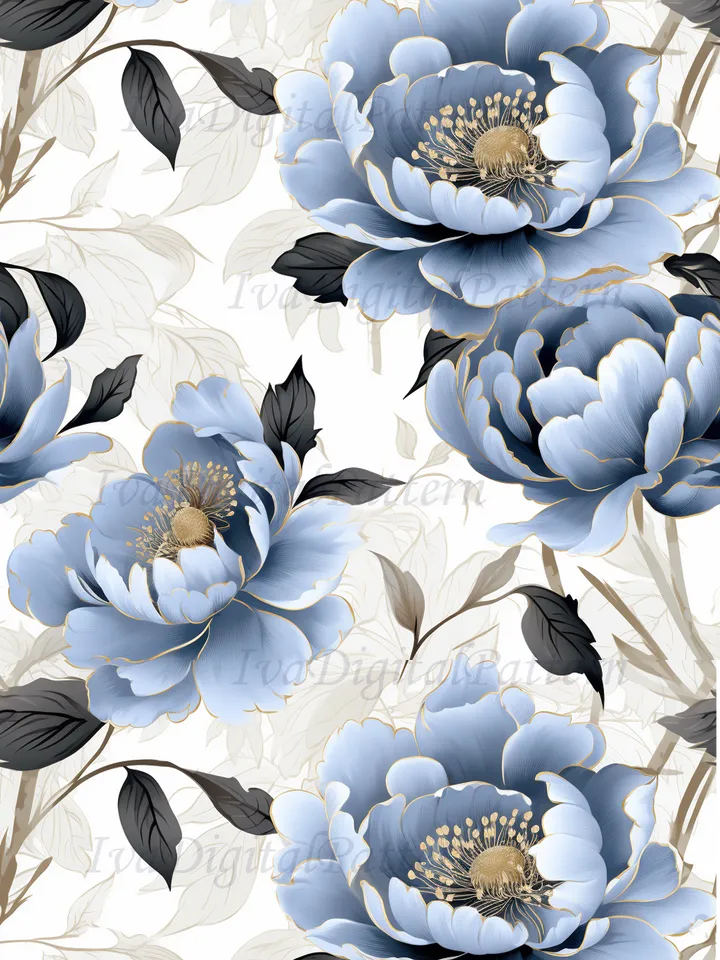 Seamless watercolor blue pink wild peony pattern, digital paper, floral pattern, mosaic pattern, commercial use
abstract floral seamless pattern - repeating pattern