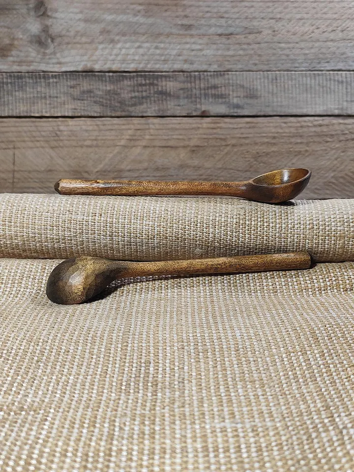Handmade small wooden spoon, 9th anniversary willow wood, Dessert willow spoon, Measuring spoon, Wooden gift tea lovers