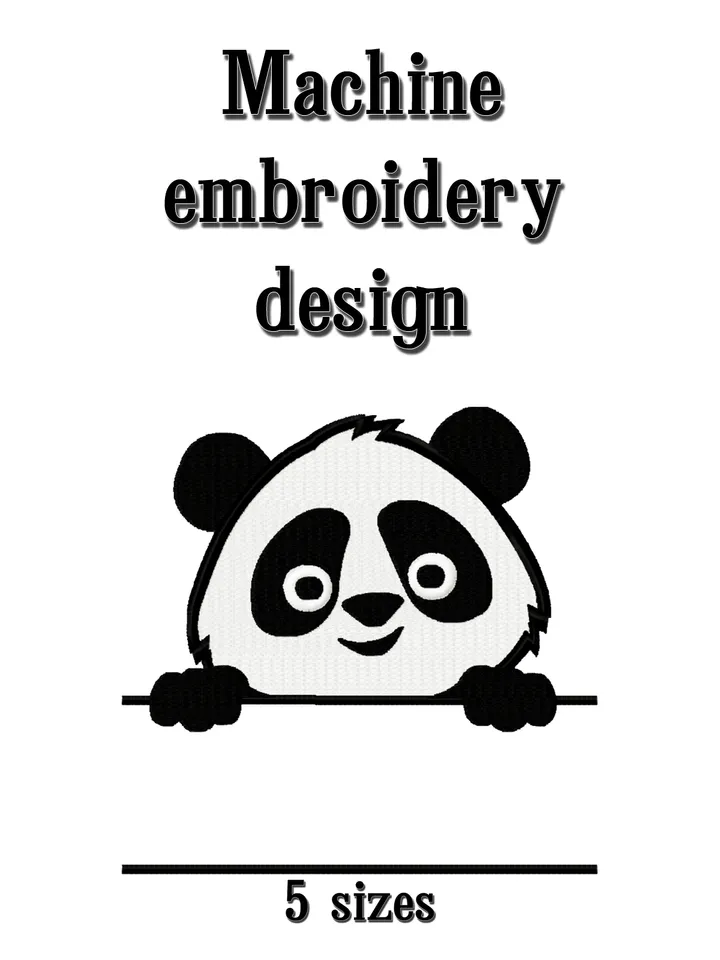 Panda machine embroidery designs. Black and white art.
Embroidery designs trendy. Digital download.