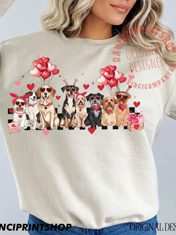 Valentines Day Dogs Png, Cute Valentines Day Png, Love Png, Dog Lover Png, Dog Valentines Png, Dogs Png, Valentines Day Shirt Png, Dog lover