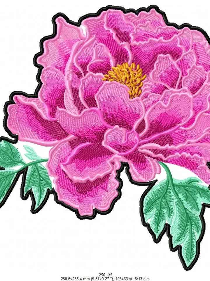 Digital file for machine embroidery "Peony"
