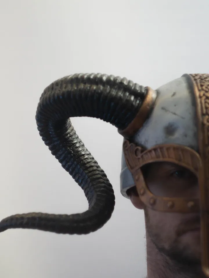 Viking Helmet, Helmet with Ram Horns, Scandinavian Armor, Cosplay Armor, Celtic Helmet, Viking Armor, Larp Armor, Battle-Worn Helmet
