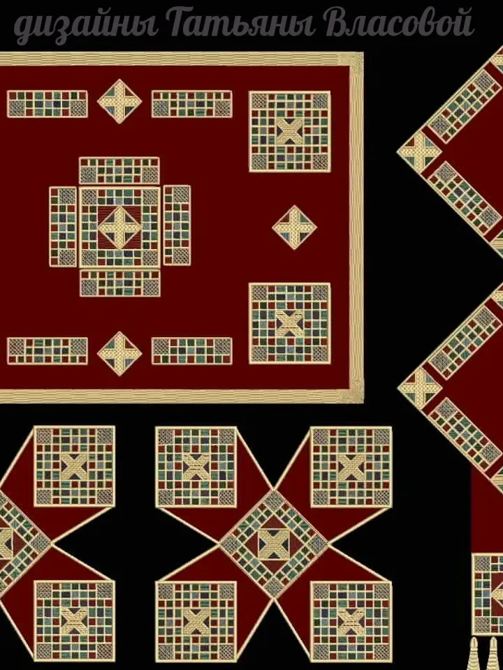 Mosaic is a set of designs for machine embroidery.
