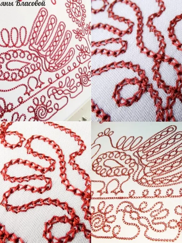 Birds tambour seam