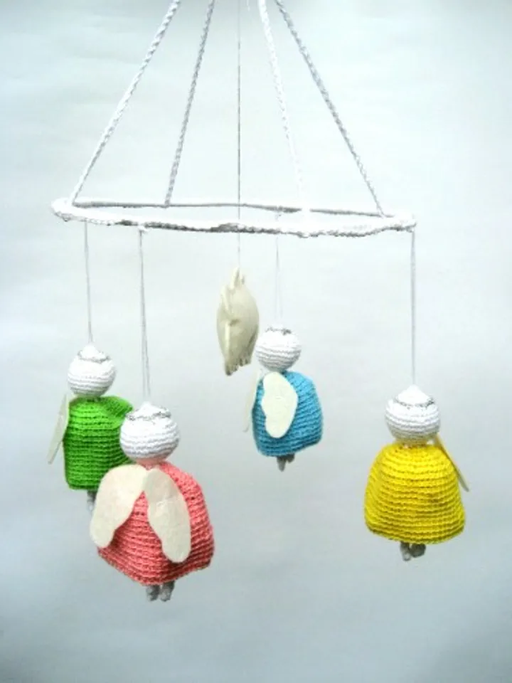 Angels mobile, Baby Angels crib mobile, Thebabemuse, forest mobile, baby shower gift
