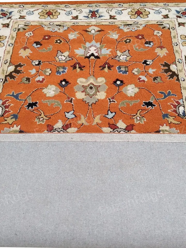 8x10 Abushan Floral Rug Hand Tufted Area Rug Handmade 100% Wool Carving Rugs for Home Living Dining Bedroom Office 8x10 8x11 9x12 12x15
