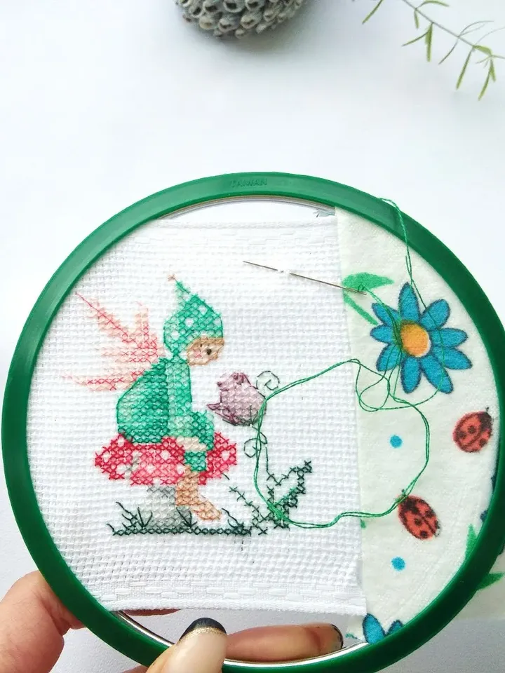 Fairy bookmark personalized, cute bookmark with elf on mushroom, fairycore aesthetic gift, embroidered book lover gift