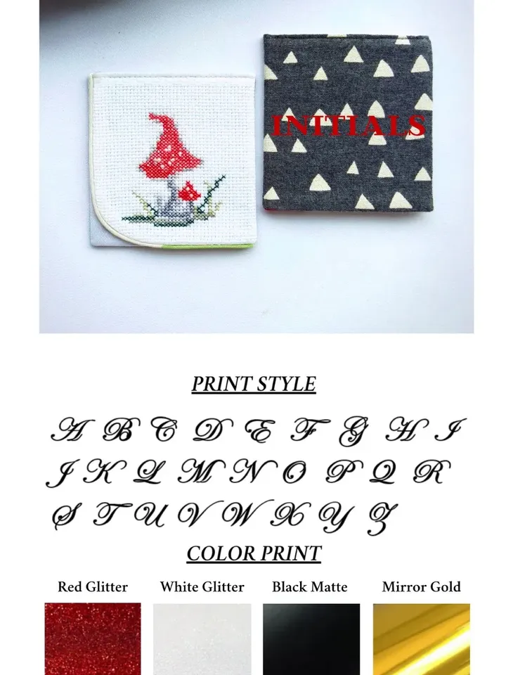 Personalized red mushroom corner bookmark, aesthetic unique gift for her