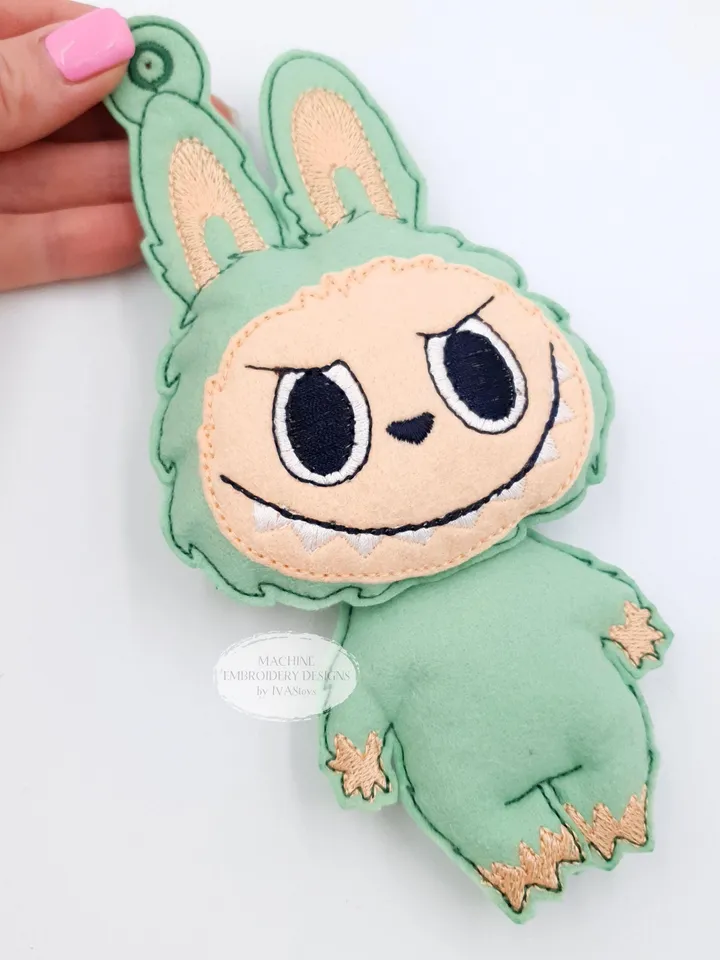 ITH Labu Monster Elf Stuffed Toy Embroidery Design, Collectible Art Plushie Pattern, 5x7 Hoop Digital File