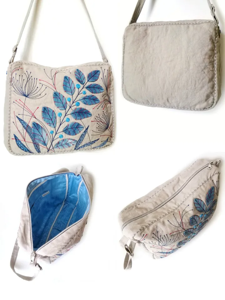 Boho Chic Handcrafted Large Women's Bags: Unique Hand Embroidered Fabric Handbags - Stylish and Functional Accessories! FREE SHIPPING!