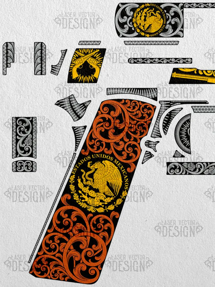 VECTOR DESIGN SIG Sauer 1911 Emiliano Zapata and Pancho Villa