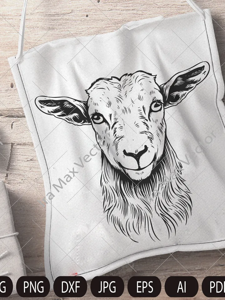 Goat Svg, Goat Clipart, young Goat, Goat baby, Goat Head, Goat Face svg , Goat Silhouette, Animals Silhouette