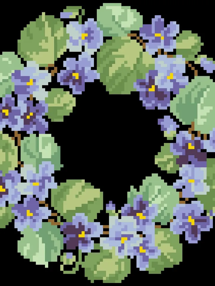 Antique Cross Stitch Pattern Flower Crown Antique Wreath Digital Download PDF