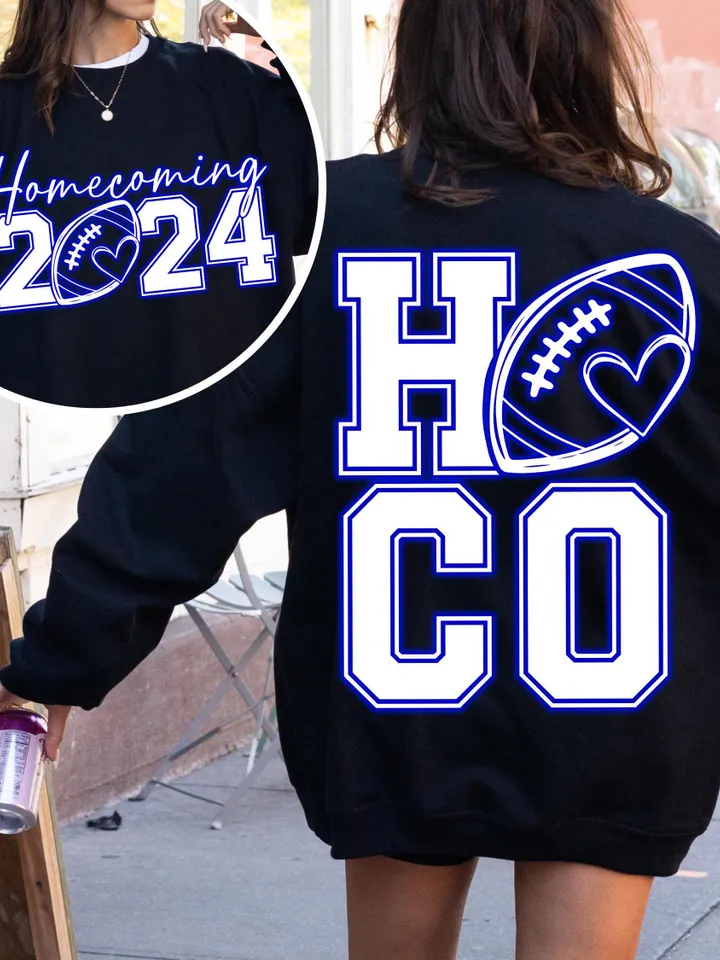 Blue Neon Hoco 2024 Png Homecoming 2024 png Homecoming football Png Hoco Png Homecoming Football High School Png Homecoming shirt Png