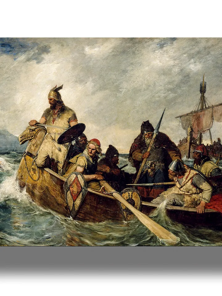 Viking Dragonboats to Iceland in 872.