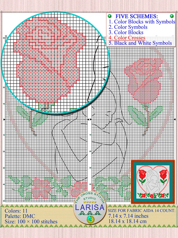 Mother’s Day Cross Stitch Pattern | Mom Cross Stitch Pattern