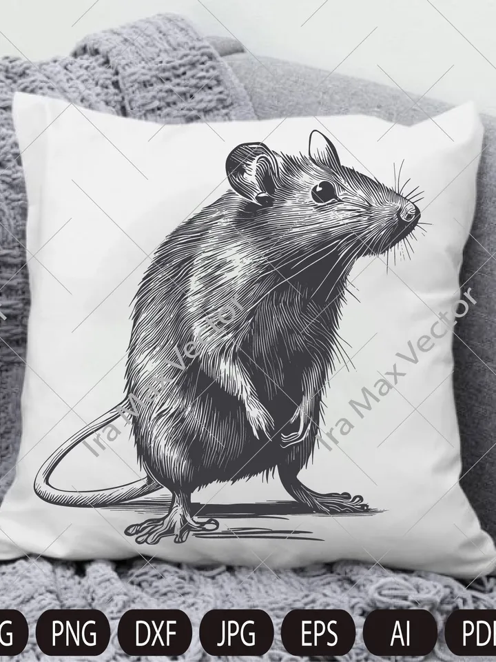 Rat Svg, Mouse svg, cute Mouse, Rat Clipart, Rat Png, Rat Head, Rat Cut Files, Rat sublimation , Rat Silhouette, Animals Silhouette